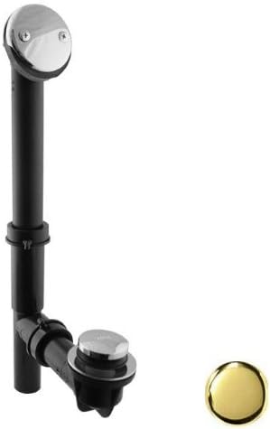 1.5 in. Tubular Tip Toe Bath Waste - Black