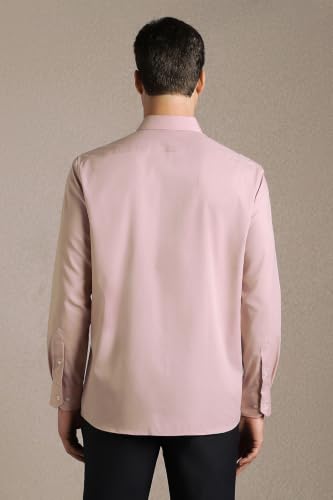 Image of Louis Philippe Men's Regular Fit Easy to Iron Everyday wear Premium Cotton Full Sleeve Solid Formal Shirt