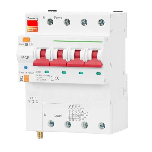 Disjoncteurs 2P et compteur d'énergie RCBO de mesure kWh pour réseau électrique