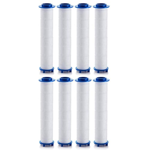 8 Piezas Filtros de Algodón PP,Filtro de Ducha,Filtro de Ducha Antical,Portátil Cabezal de Filtro de Algodón PP,Filtro Ducha Recambio,Agua Sedimentos Cartucho,Filtro de Cabezal de Ducha con Minerales