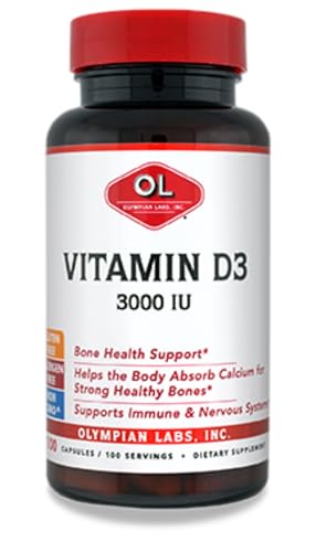 Olympian Labs Vitamin D3 3000 Iu 100 Capsules Supporting Strong Bones