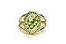 Attractive August Birthstone Rings - 10x14mm Peridot in 14k Gold-filled Double Band - Artisan Handmade Jewelry with Box