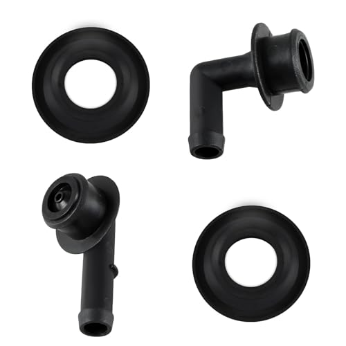 FUSCH PCV CCV Vent Valve Elbows & Grommets Set Compatible with Jeep Grand Cherokee 4.0L 2000 2001 2002 2003 2004, Replace#:53013360AA, 53030497, 2946079