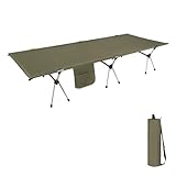 Byliable Ultralight Camping Cot, Portable Folding Backpacking Bed with Removable Feet and...