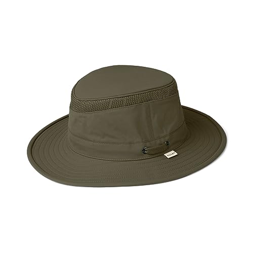 Tilley mens Ltm5 Airflo Medium Brim Recycled Sun Hat, Olive, 7.875 US