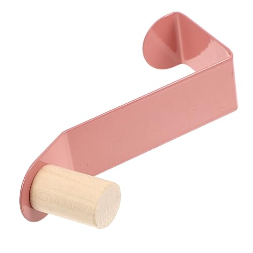LALADEFIEE Door Hook Towel Hooks Bathrooms Over Door Storage Rack Powerful Hooks Wall Mount Clothing Mounted Coat Hook Over The Heavy Duty Clothes Hanger Punching- Hook Pink Wrought Iron