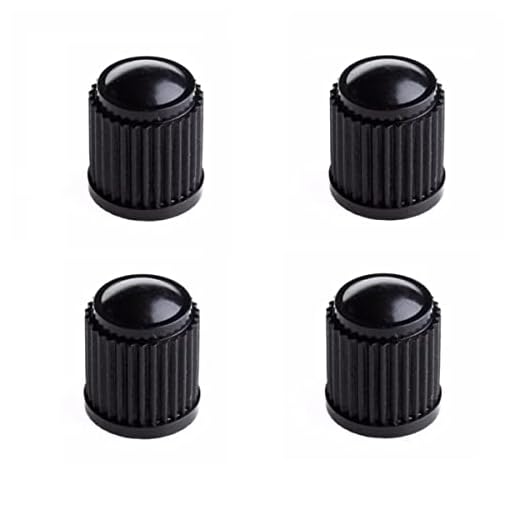 Tampa Válvula Bico Pneu Preto Carro Moto Plástico - Kit 4 unidades