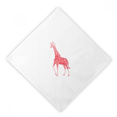Servilletas de tela blanca DIYthinker para cenas elegantes con estampado de jirafa de la IUCN 2