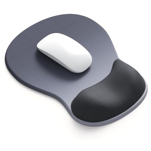 Knocent Ergonomic Mouse Pad with Gel Wrist Support, Comfortable Wrist Rest Mousepad with Non-Slip PU Base for Pain Relief, Desk, Home & Office(Midnight)