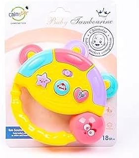 شخشيخة بلاستيكية للأطفال من Next Store مع إضاءة وامضة وأربعة أوضاع صوتية ومفتاح تحكم في مستوى الصوت – لعبة ملونة للأطفال