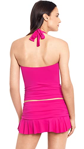 Ralph by Ralph Lauren Lauren Ralph Lauren Orchid Beach Club Solids Halter Tankini Swim Top, US 04