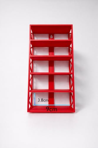 Image of Car Display Stand [Single Stand -5 Shelves -Red- Hotwheel Stand