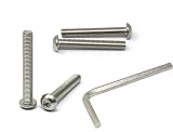 iexcell 4 Pcs M12 x 85mm Thread Pitch 1.75 mm Stainless Steel 304 Hex Socket Button Head Cap Screws Bolts Kit