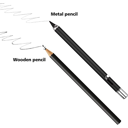 Smootherpro Bolt Action Metal Pencil Retractable Machinery Graphite Pencils With Exchangeable Tip And Concealed Eraser Inkless Pen(Pb02B) #TOP2