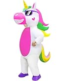Camlinbo Halloween Inflatable Unicorn Costume for Adults Women Men Full Body Blow up Halloween Costumes Party Cosplay