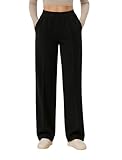 Gracyoga Womens Wide Leg Sweatpants Baggy Lounge Travel Pants Fall Fashion Outfits 2026 Spring Clothes Joggers Black S