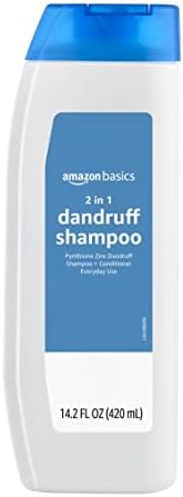 Amazon Basics 2-in-1 Dandruff Shampoo & Conditioner, Gentle and pH Balanced, 14.2 Fluid Ounces, 1-Pack (Previously Solimo)