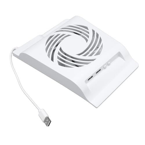 Fabater Consola de Juegos Enfriador Externo Funcionalidad Mejorada Fácil Instalación y Reemplazo para Jugadores Delgados Material ABS Llamativas Placas Blancas