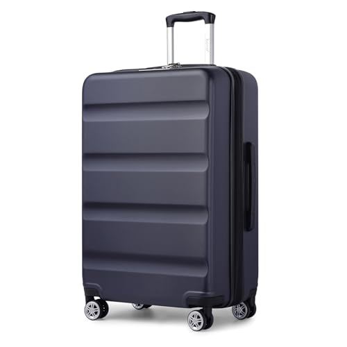 Kono 28-Inch Large Luggage Suitcase | TSA Lock | Expandable Hard Shell with 4 Dual Spinner Wheels | Lightweight & Durable Travel Suitcase (Navy,75x47.5x29.5cm) Kono 28-Inch Large Luggage Suitcase | TSA Lock | Expandable Hard Shell with 4 Dual Spinner Wheels | Lightweight & Durable Travel Suitcase (Navy,75x47.5x29.5cm)