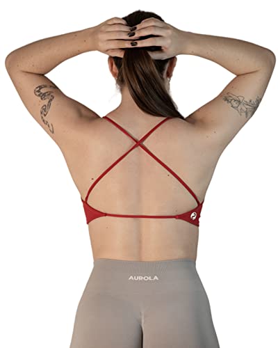 Aurola Mars Workout Sports Bras Women Athletic Removable Padded Backless Strappy Criss Cross Light Low Support Gym Fitness Yoga Crop Bra #TOP7