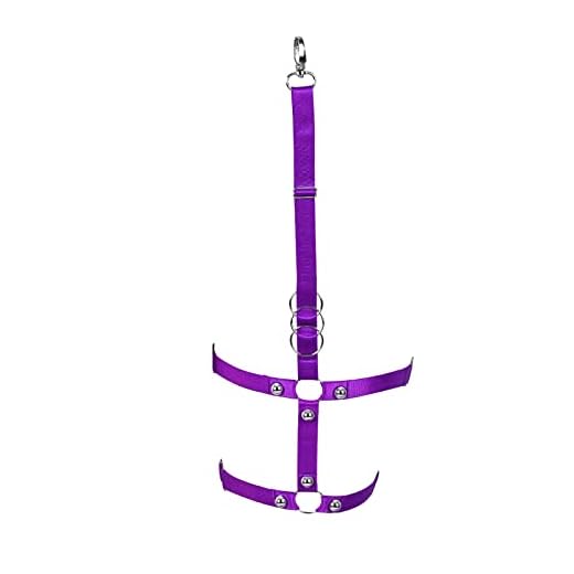 1 Pieza de arnés de Cuerpo para Mujer, Liguero de una Sola Pierna, Liguero de Talla Grande Punk, Disfraz de Baile de Carnaval gótico (Púrpura)