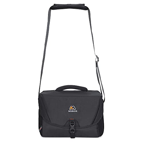 MOBIUS Rapidfire 100% Water Resistant DSLR/SLR Classic Sling Bag SLR/DSLR with 2 Lens and Accessories | for Outdoor Travel with Adjustable Shoulder Strap | for Nikon Canon Sony Cameras