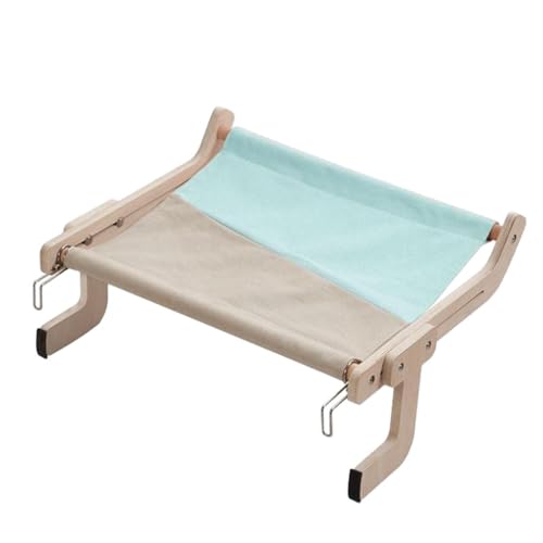 AMSLSIU Cama para Gatos Segura y no tóxica, Saludable e higiénica, área privada para Mascotas, Buenos Regalos, balcón de para Madera, Ventana, Hamaca para Gatos, Gris Azul