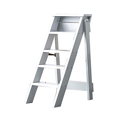 Échelle multifonctions pour hôtel et maison bois blanc 88cm
