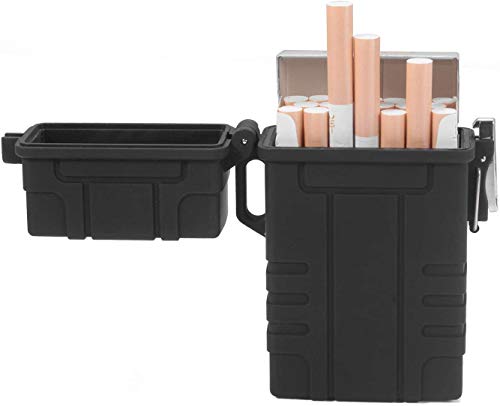 Skywin Estojo Para Cigarros À Prova D'Água Com Isqueiro - Caixa Seca Hermética Com Isqueiro USB Recarregável - Estojo Rígido Para Cigarros Protege Os Cigarros Da Chuva E Da Água