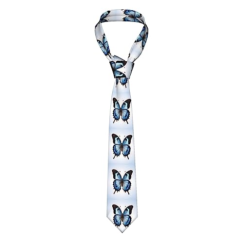 FWJZDSP Corbatas de hombre de mariposa azul para novio, corbatas de padrino de boda, accesorios para disfraces