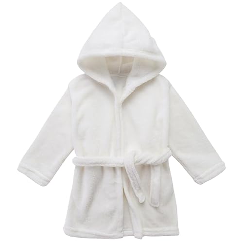 Image of LOSORN ZPY Toddler Unisex Baby Robe Hooded Fleece Bathrobe and Towel for Kids 9-36 Month