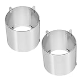 PartyKindom 2 Stück Edelstahl-Mousse Ring Herstellung Tortenringe zum Backen Backformen Formen für Mousse-Ringe runde Mousseringe Hersteller von Mousse-Ringen Kochringe-Form Silber