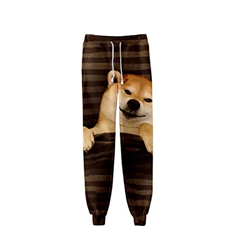 Pantalon de jogging imprimé 3D Shiba Inu drôle Akita survêtement streetwear hom