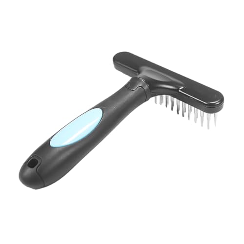 Abaodam Pet Nail Rake Comb for Dogs Deshedding Grooming Tool Comfortable Handle Metal Teeth Easy to Use at Home or Shop