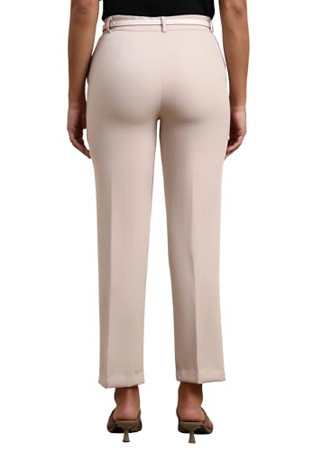 Image of FRAULEIN Women Formal Trousers | Slim Fit Office Pants | Ankle Length Work Pants | Business Casual Corporate Wear