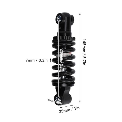 Amortiguador trasero de puntal de 125 mm de resorte helicoidal de carro 2