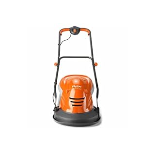 Flymo Hover Vac 250 Electric Hover Collect Lawn Mower - 1400W, 25cm Cutting Width, 15L Grass Box, Ambidextrous Handles, Folds Flat, Orange and Grey