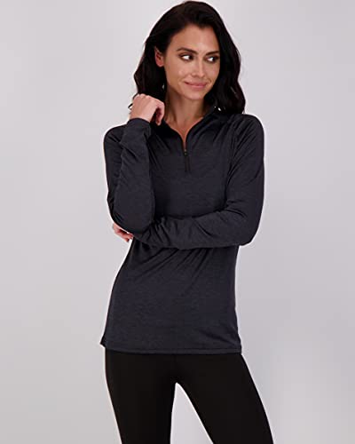 Real Essentials 3 Pack: Womens Dry-Fit Long Sleeve Quarter Zip & Full Zip Up Hoodie Workout Jacket (Available in Plus)2