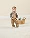 Renotemy Baby Boy Clothes Fall Winter Spring Gentleman Outfits Apricot Plaid Flannel Bodysuit+Corduroy Overalls+Beret Vintage Formal Church Wedding Golf Photoshoot Going Home Outfit for 3-6 Months Boy