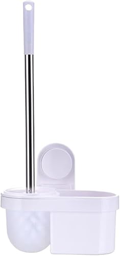 Wall-Mounted Toilet Brush Set, 360° Cleaning Long Handle, No Dead Angle Design, Bathroom Holder for Household Use, Easy Installation, Space-Saving Tool