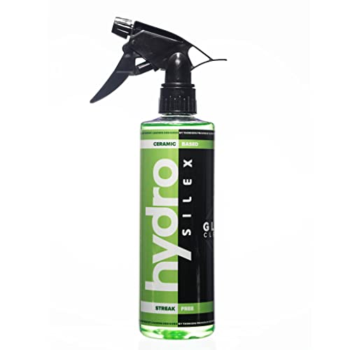 HydroSilex Glass Cleaner (16oz) | Recharge Your Glass & Windows | Streak Free Performance | SIO2 Infused Ceramic Formula | Safe On Tinted Glass | Effortless Cleaning Process