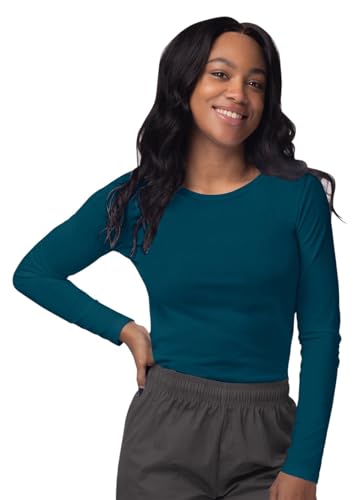 Image of Sivvan Scrubs for Women - Long Sleeve Comfort Underscrub Tee 3-Pack