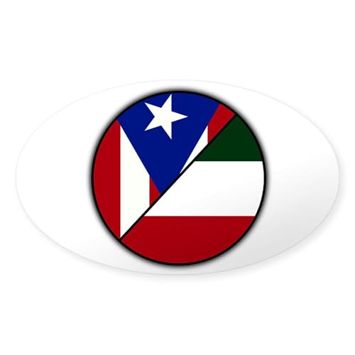CafePress Italian/Puerto Rican Oval Sticker Oval Car Bumper Sticker
