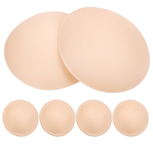 NOLITOY Almohadillas de Esponja Beige Transpirables y Fáciles de Reemplazar 3 Pares para Sujetador Deportivo para Ropa sin Espalda