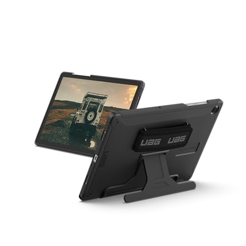 URBAN ARMOR GEAR UAG Designed for Samsung Galaxy Tab A11+ Plus Case SM-X230 SM-X236 Scout with Handstrap & Kickstand, Rugged Military Grade Dropproof Protective Cover, Black