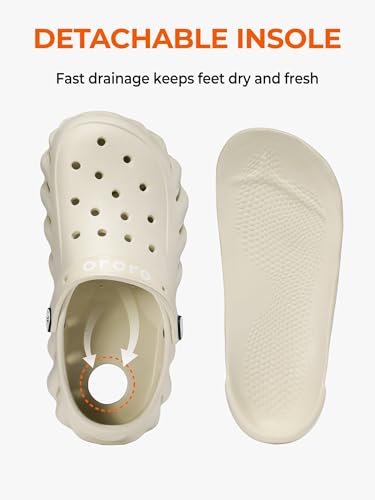 ORORO Unisex Garden Clogs, Lightweight Slip-On Shoes for Indoor Outdoor2