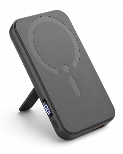 for Magsafe Portable Charger, 12000mAh Wireless Magnetic Power Bank with Stand&PD 20W Fast Charging...