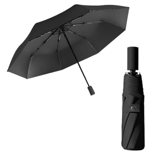 erised's bifrost Parapluie de Voyage UV Pliable Compact Automatique Avec Poignée Cylindrique/Portable/Ouverture Fermeture Automatique/8 Baleines/Homme et Femme