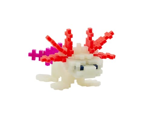 PLUS PLUS Building Blocks Toy - 100 pc Kids Construction Toys, Creative Learning Resources and STEM Play for Home and Travel - Girls and Boys Toys Age 5 Plus - Axolotl