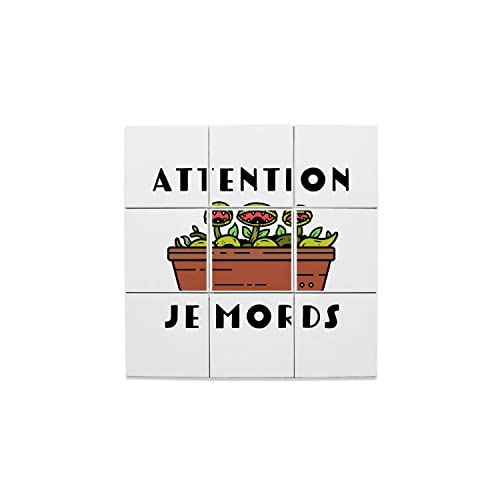 Carreaux céramique décoratif attention je mords plante carnivore